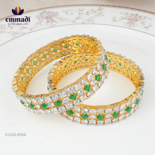 Nilini Stone Green Bangles