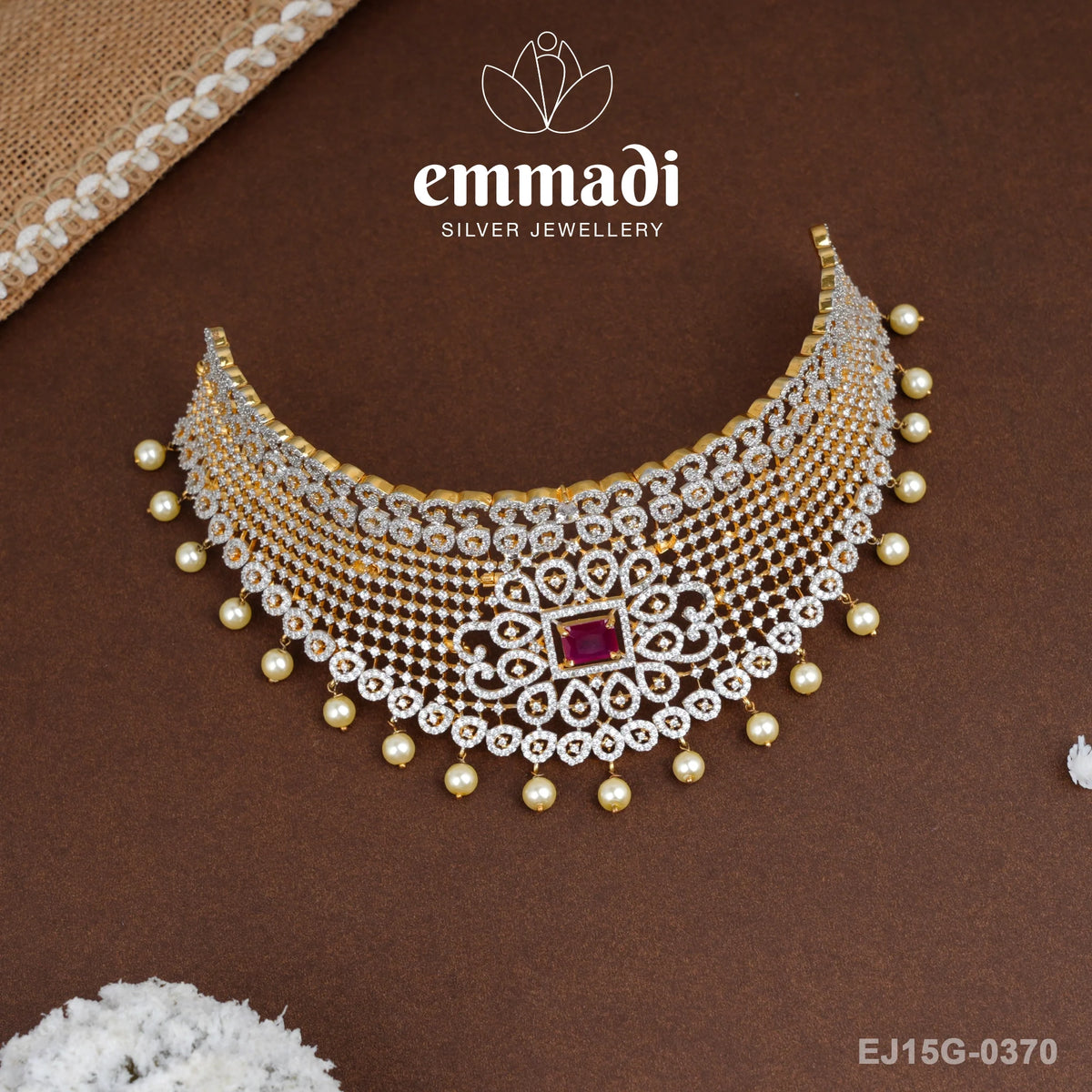 Omkari Premium Cz Pink Choker