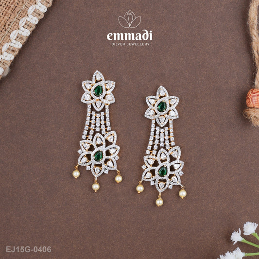 Pankti Premium Cz Green Hangings