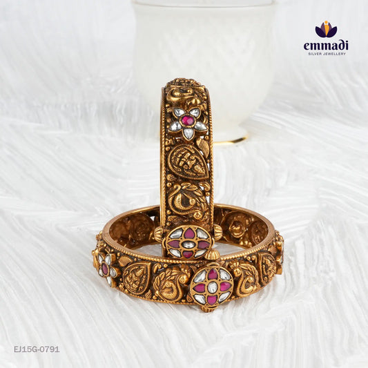 Suditi Kundan Nakshi Pink Bangles