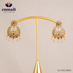 Vahini Chandbali Red Hangings