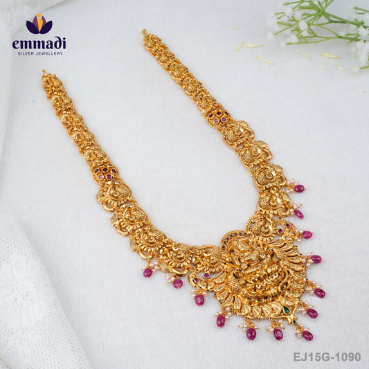 Aathavi Kundan Nakshi Multi Long Necklace