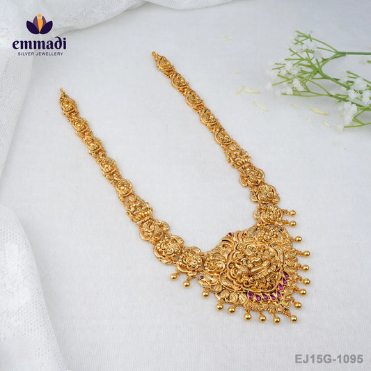 Abhithi Kundan Nakshi Multi Long Necklace