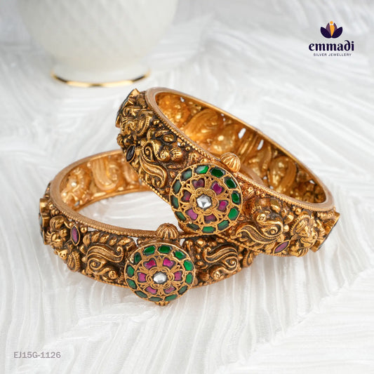 Bhabani Kundan Nakshi Multi Bangles