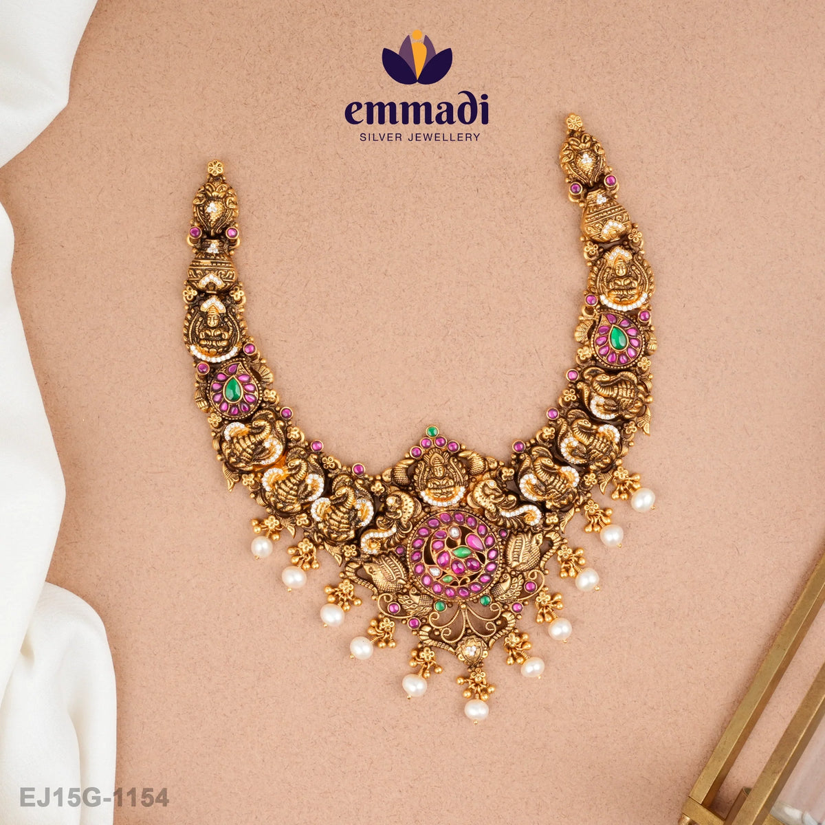 Bhranti Kundan Nakshi Multi Necklace