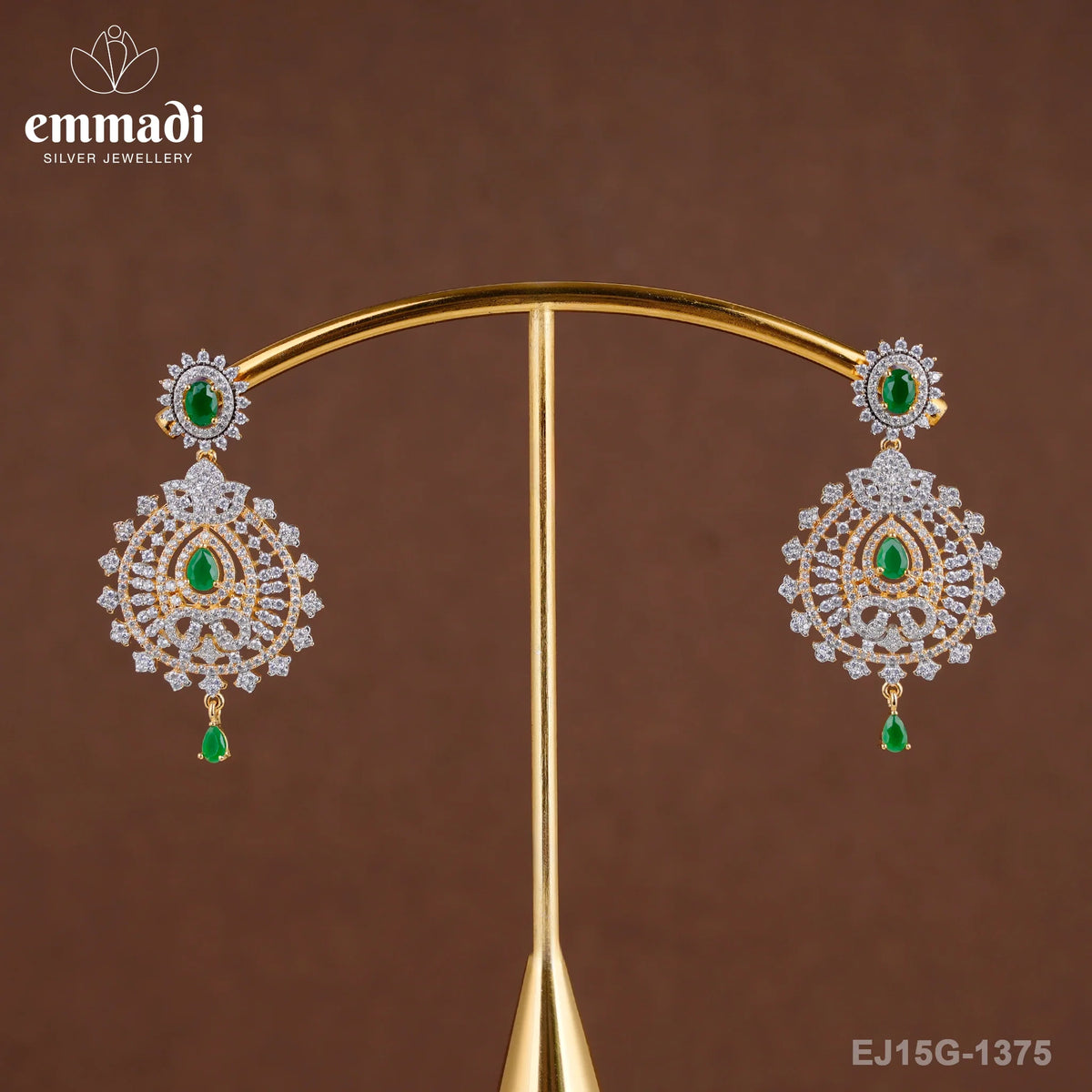 Elakshi Premium Cz Green Hangings