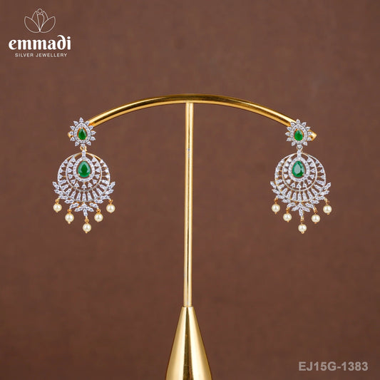 Falguni Premium Cz Green Hangings