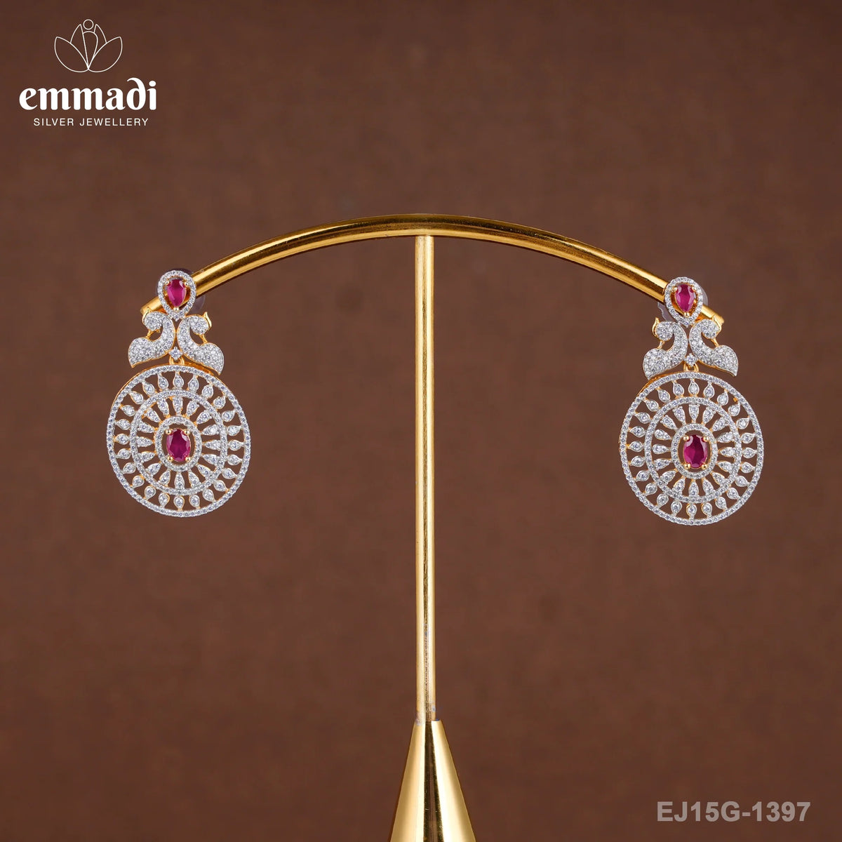 Garathi Premium Cz Pink Hangings