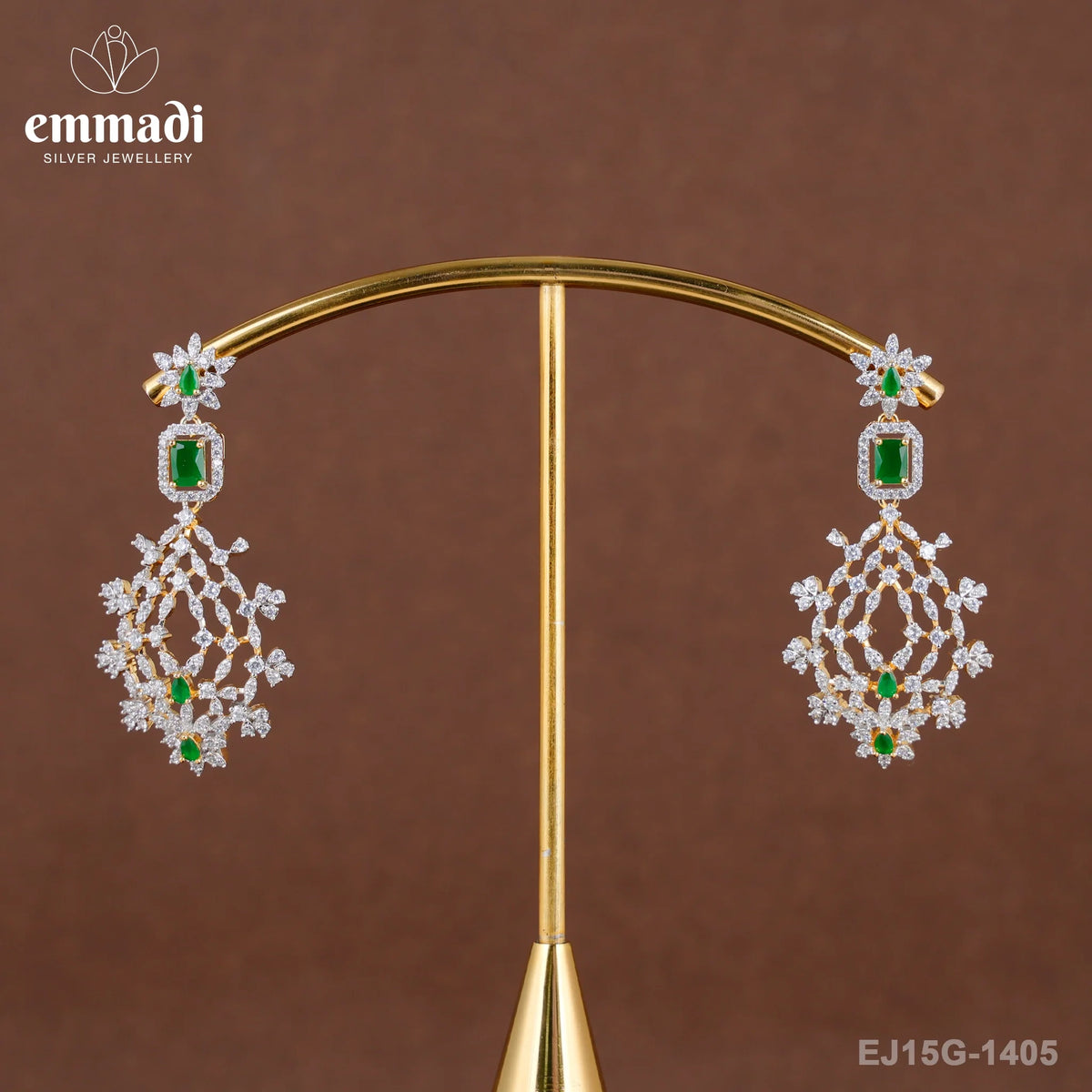 Gayatri Premium Cz Green Hangings