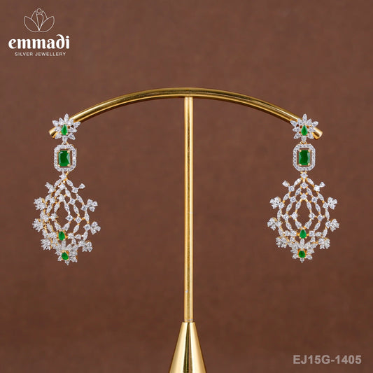 Gayatri Premium Cz Green Hangings