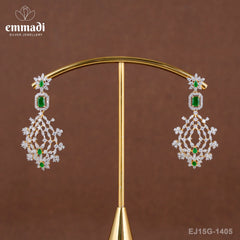 Gayatri Premium Cz Green Hangings