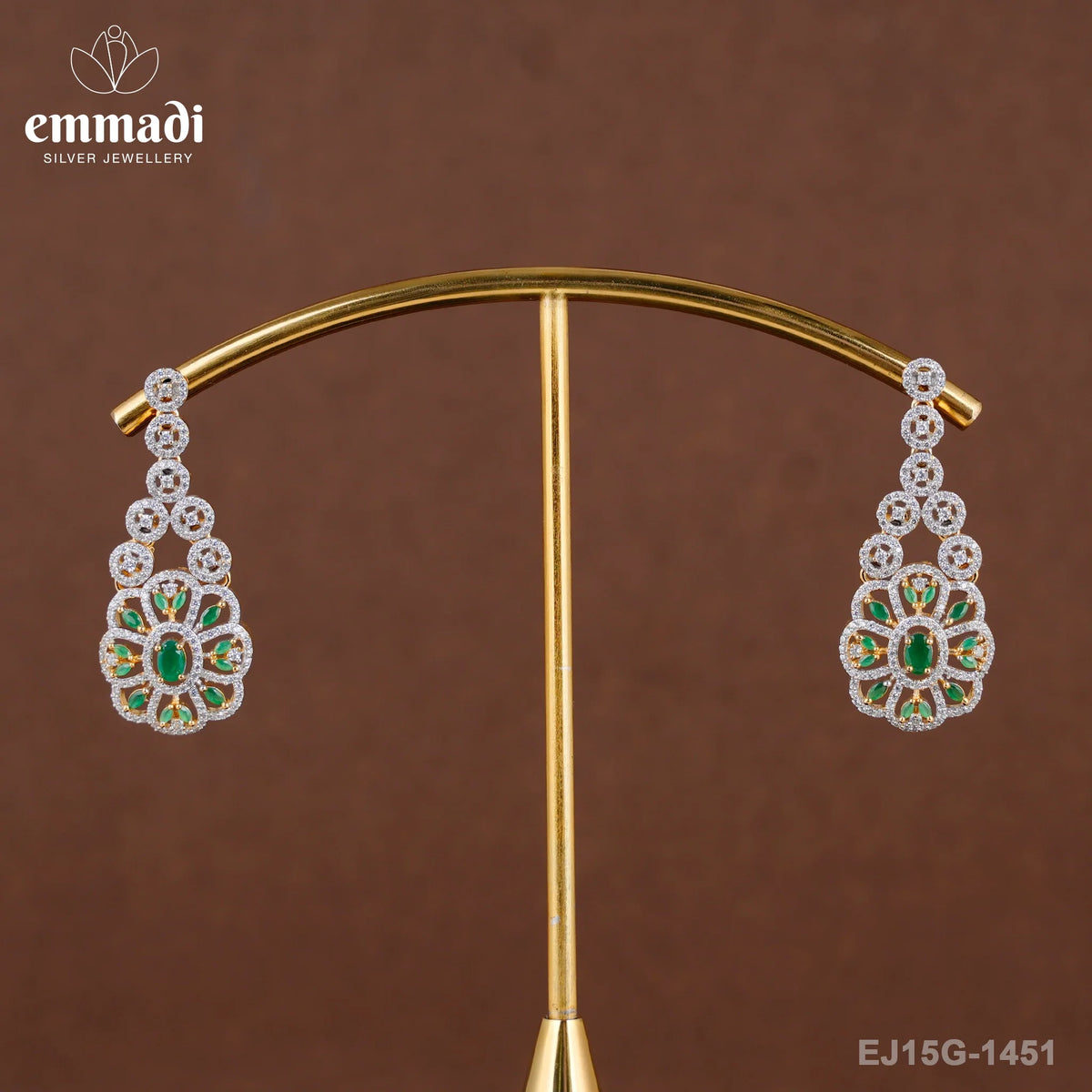 Janhavi Premium Cz Green Hangings