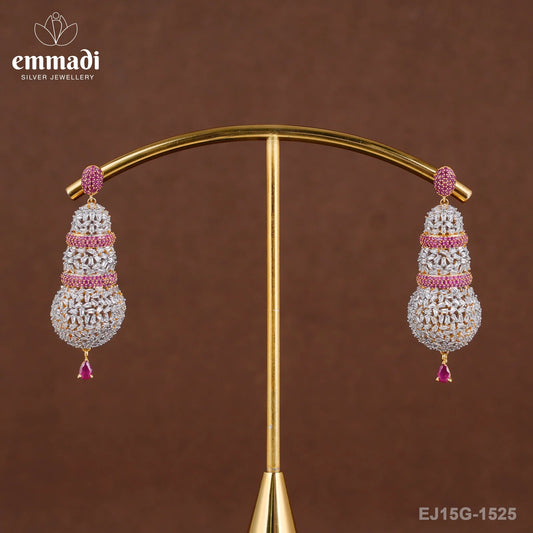 Kalyai Premium Cz Pink Hangings