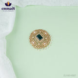 Babithra "Indraja Moissanite Green Pendant: Exquisite Handcrafted luxury for special occasions"