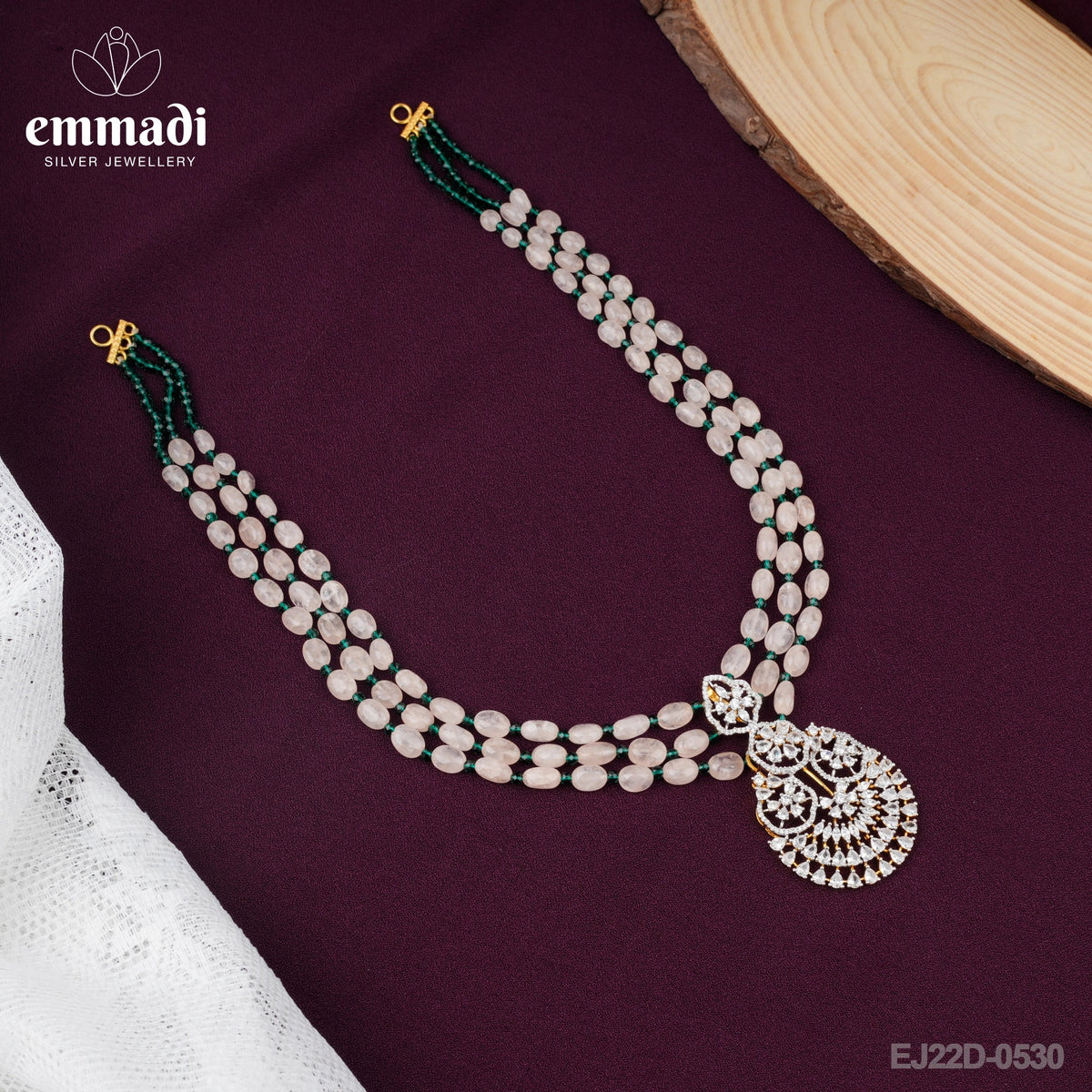 Gauri's Premium CZ White Long Necklace: Handcrafted Indian Jewelry Collection