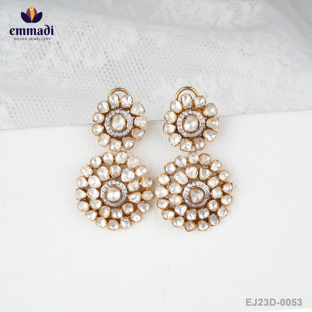 Sona's Moissanite White Hangings: Exquisite Indian Handcrafted Jewellery