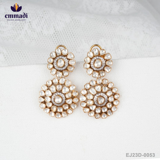 Sona's Moissanite White Hangings: Exquisite Indian Handcrafted Jewellery