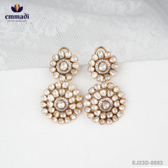 Sona's Moissanite White Hangings: Exquisite Indian Handcrafted Jewellery