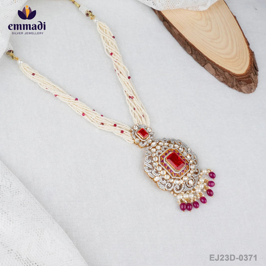 Shivani's Exquisite Indian Jewellery Collection: Victorian Red Long Necklace