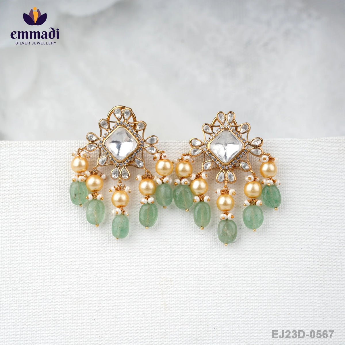 Sona's Moissanite White Hangings: Exquisite Indian Handcrafted Jewellery