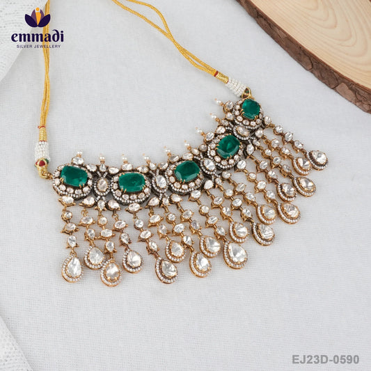 Rani's Jewels - Indian Handcrafted Victorian Green Choker