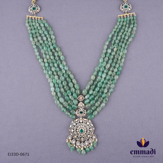 Mridini Victorian Green Long Necklace