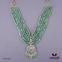 Mridini Victorian Green Long Necklace