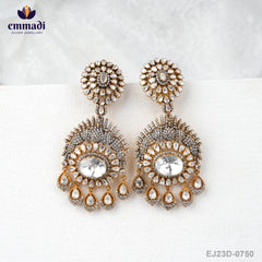 Rajkumari's Victorian White Hangings - Handcrafted Indian Jewelry