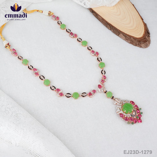 Amrita's Gemstone Multi Long Necklace - Handcrafted Indian Jewellery