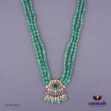 Pramiti Victorian Green Long Necklace
