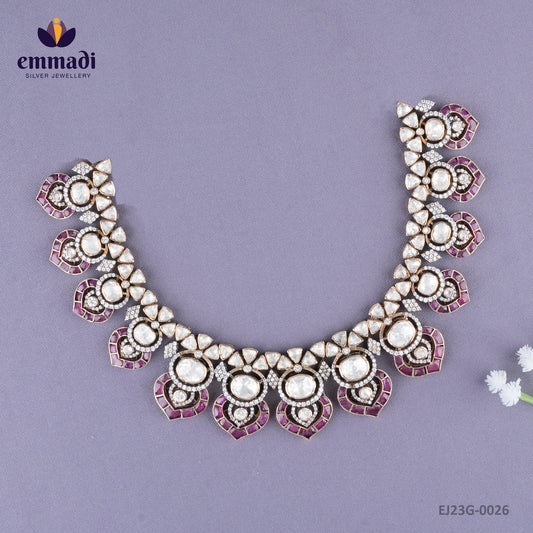 Pranavi Victorian Pink Necklace