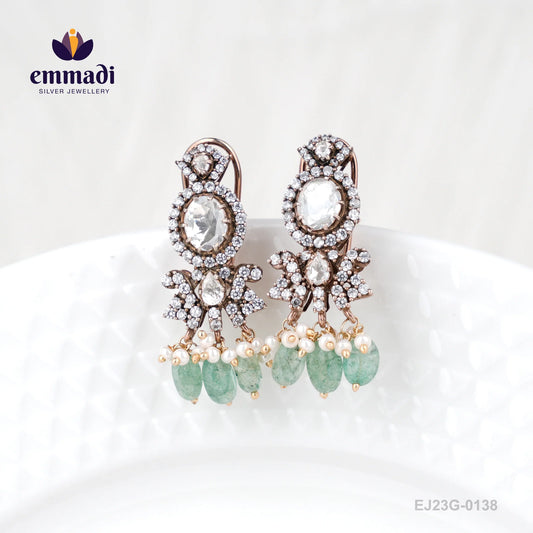 Shalini Victorian White Studs