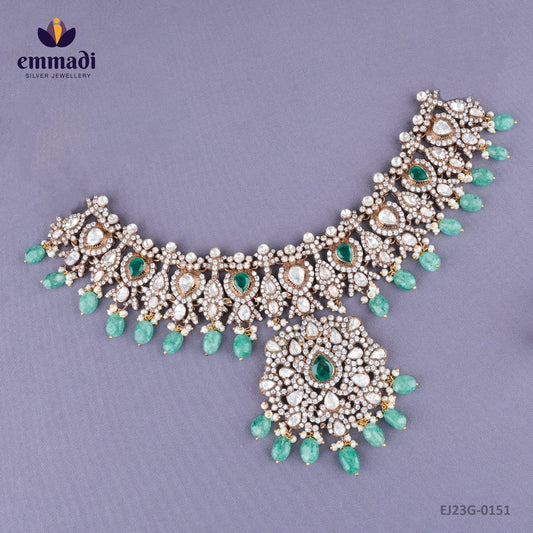 Shivani Victorian Green Necklace