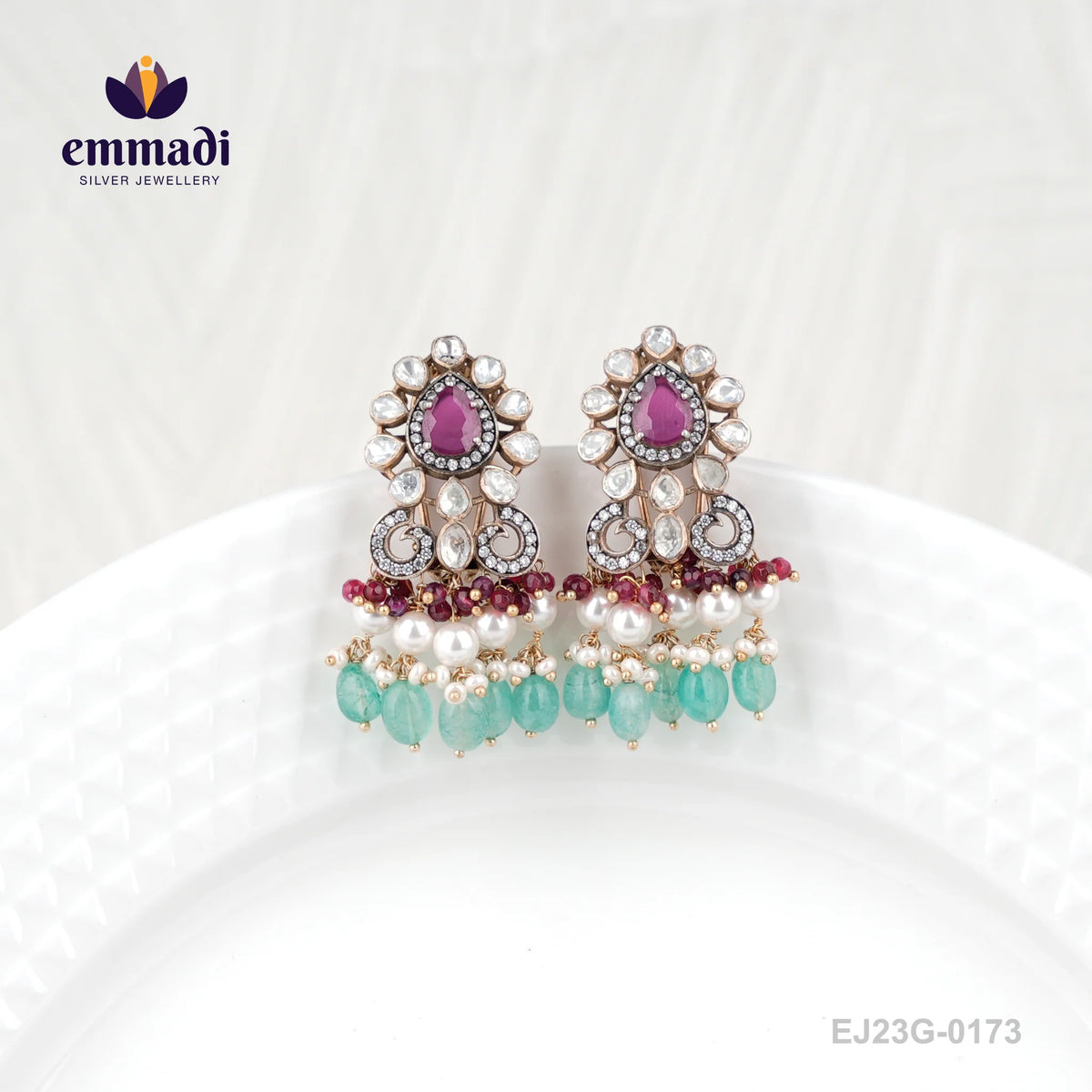 Sumukhi Victorian Pink Studs