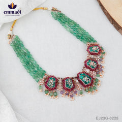 Asha's Shimmering Stone Creations: Two Colour Stones Multi Long Necklace