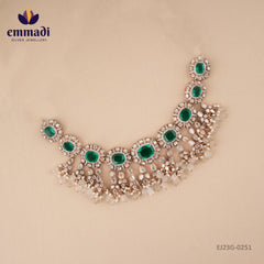 Tanushi Gem Stone Green Necklace