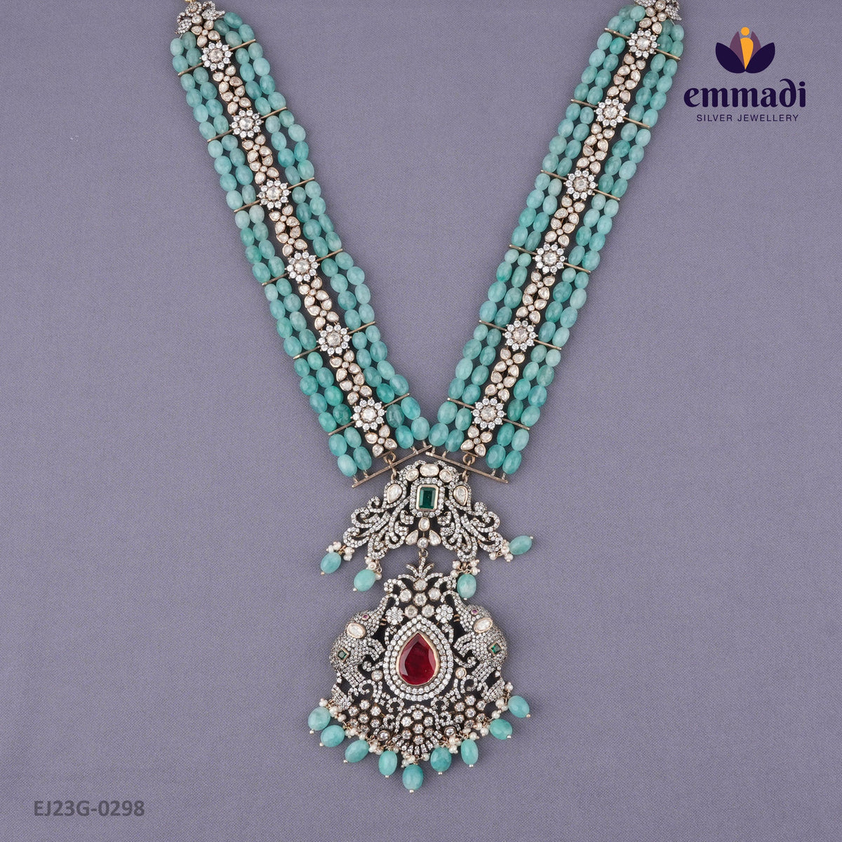 Triguni Victorian Multi Long Necklace