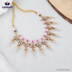 Meera's Jewels: Two Colour Stones White Necklace Collection