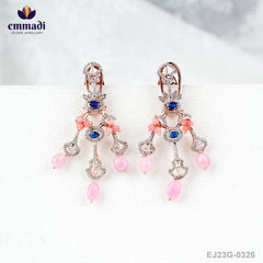 The Royal Rajput Jewels - Two Colour Stones Blue Hangings