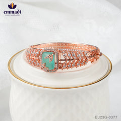 Mehak Jewels: Gem Stone Green Kada