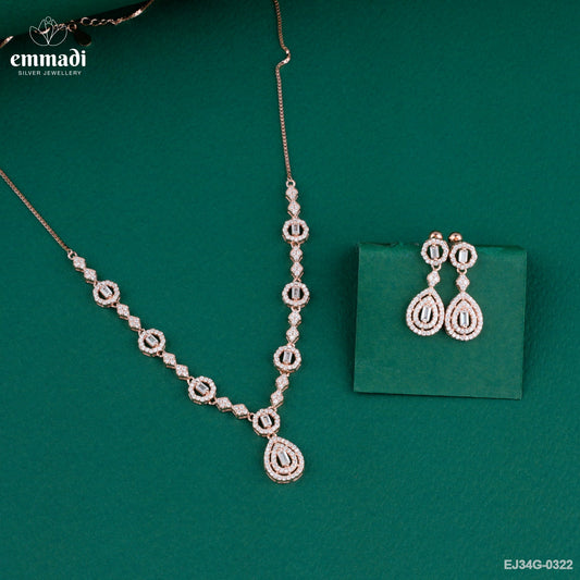 TRUPTI Exquisite White CZ Necklace