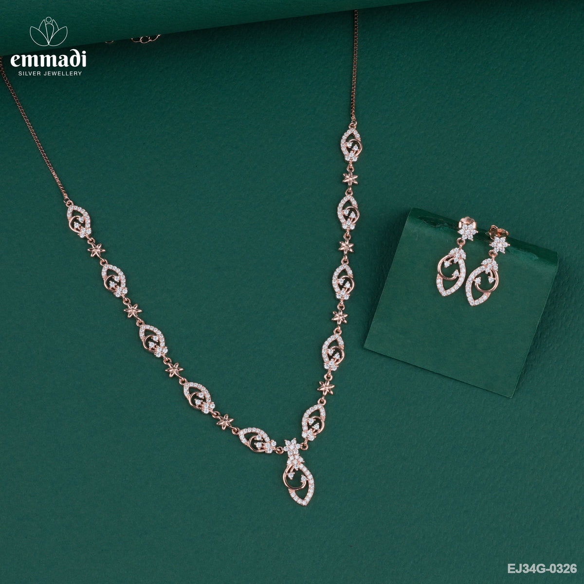 AASHRITHA Elegant White CZ Necklace