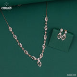 AASHRITHA Elegant White CZ Necklace