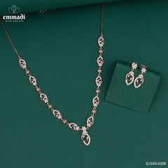 AASHRITHA Elegant White CZ Necklace