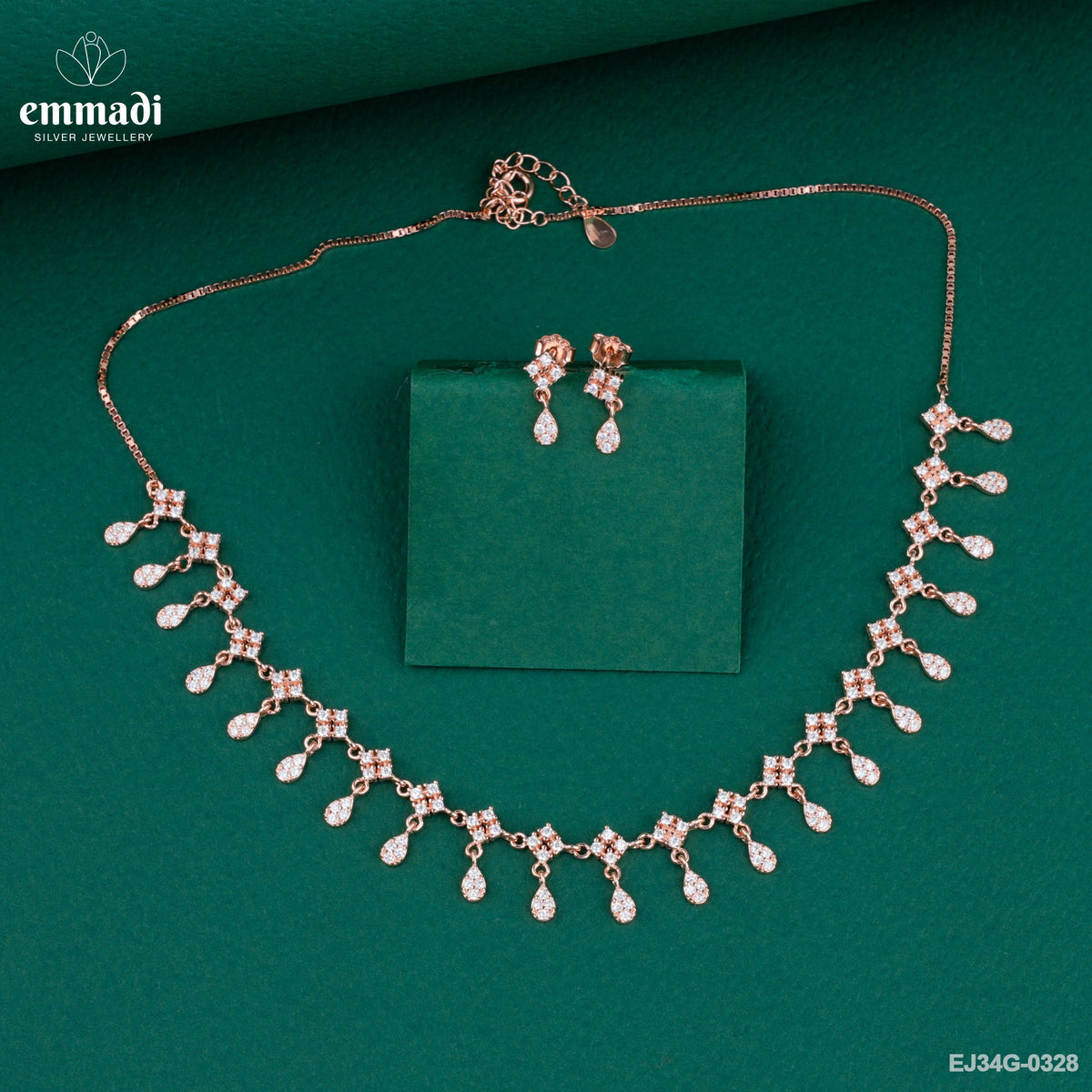 AHALYA Exquisite White CZ Necklace