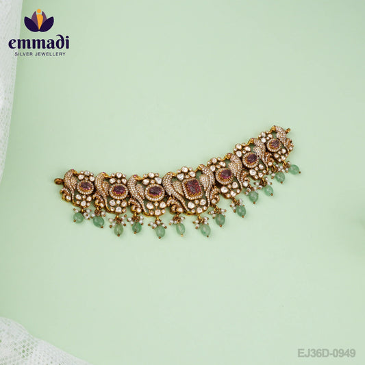 Radhika's Victorian Pink Choker: Handcrafted Indian Jewellery Collection