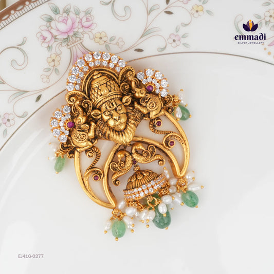 Maheswri Puligoru Pink Pendant