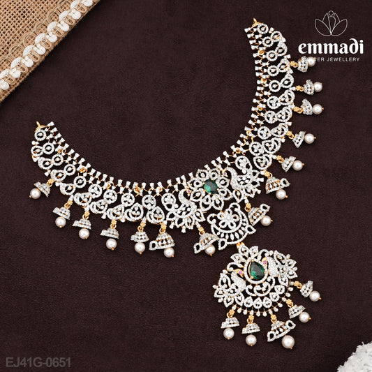 Nandini’s Exquisite Multi-Color CZ Necklace