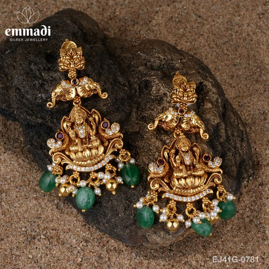 Charumati Cz Nakshi Red Hangings