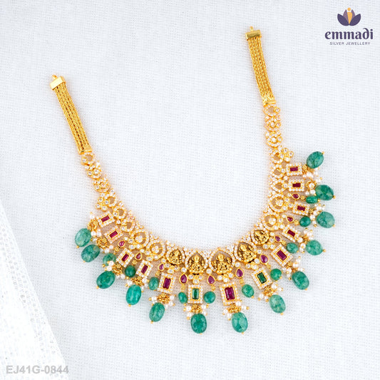 Ashika Exquisite Pink Nakshi Necklace